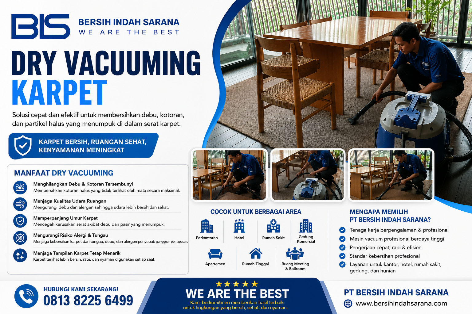 Dry Vacuuming Karpet: Solusi Cepat Menjaga Karpet Tetap Bersih dan Higienis